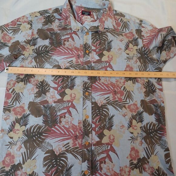 Untuckit Shirt Mens XL Tall Slim Desisto Floral Hawaiian Button Up Vacation - Picture 10 of 13